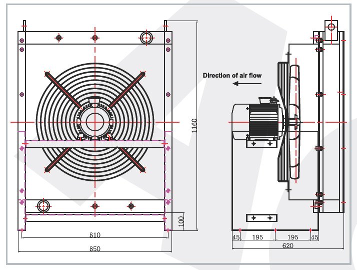 Air Cooled Oil Cooler AH 2583-line-diagram Air Cooled Oil Cooler AH 2583